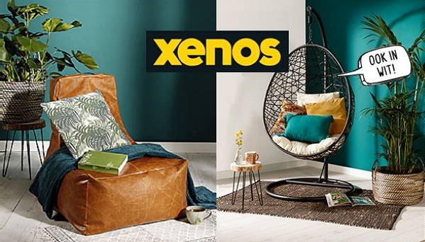 Xenos Leukste Dingen in Oktober Woonmaand – Xenos Hangstoel Swing & Xenos Limited Edition Leather Look Zitzak (Foto Xenos  op DroomHome.nl)