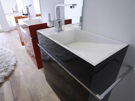 Compacte Wellness in Kleine Badkamer Tips met PureStone Wasmeubel van Pelipal  (Foto's Perscentrum Wonen) DroomHome.nl