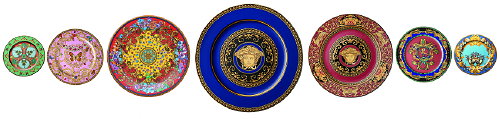 Rosenthal Meets Versace Borden Collectie - 20 Jarig Jubileum van Rosenthal Borden met Versace Ontwerpen & Dessins - Versace Medusa Plates LEES MEER.. (Foto Rosenthal & Versace Borden  op DroomHome.nl)