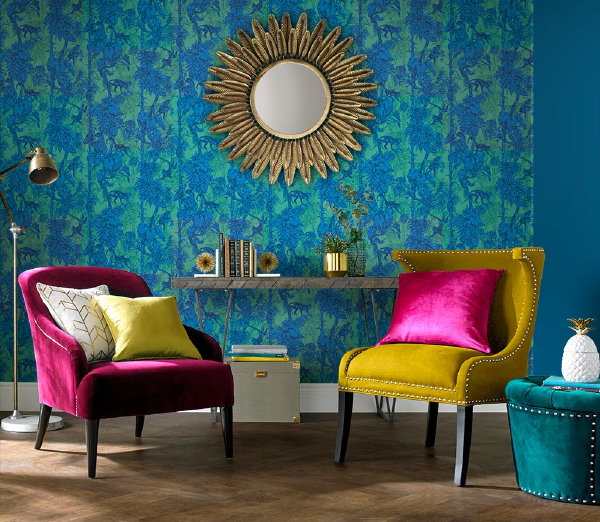 Luxe Graham & Brown behang collectie Ubud Tropic  – MEER Graham & Brown inspiratie (Foto Graham & Brown wallpaper  op DroomHome.nl)