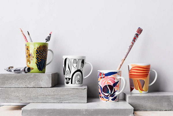 Iittala Graphics mugs / mokken – 4 Designs van Ugo Gattoni, Christopher DeLorenzo, Merijn Hos en Magnus Voll Mathiassen MEER Iittala inspiratie… (Foto Iittala  op DroomHome.nl)