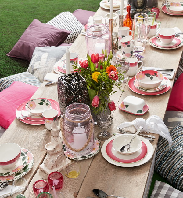 #feelingathome met Villeroy & Boch – Servies Rose Sauvage van porselein (Foto Villeroy & Boch  op DroomHome.nl)