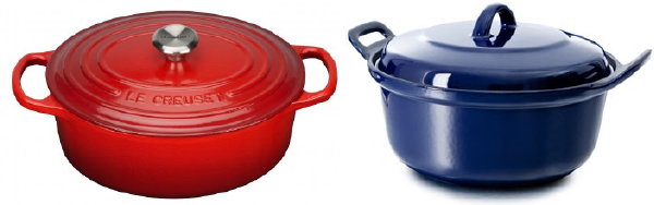 Handige wild koken & braden van wild vlees & gevogelte tools: Le Creuset en BK braadpannen (Foto Cook&Co  op DroomHome.nl)