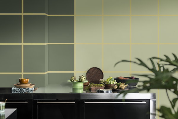 Flexa kleuren trends 2023 palet Lush verf kleuren in de keuken inspiratie (Foto: Flexa Kleurentrends 2023, Flexa.nl op DroomHome.nl)