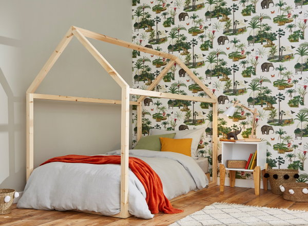 Hysterisch behang: Graham & Brown Zoo Wild (Foto Graham & Brown wallpaper  op DroomHome.nl)