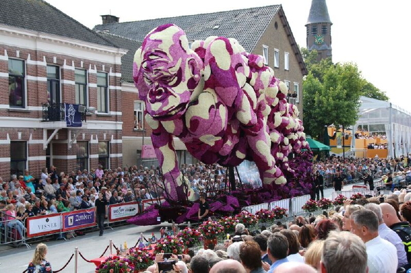 Corso Zundert 2024 – Grootste bloemencorso ter wereld – Chimpansee  (Foto Erwin Martens, Corso Zundert  op DroomHome.nl)