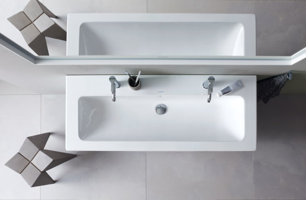 Duravit Starck Me zijdemat witte wastafel (Foto Starck for Duravit  op DroomHome.nl)