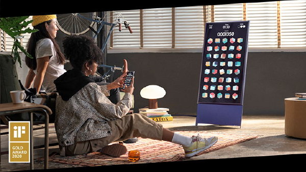 Samsung The Sero TV – roterende TV, ook voor mobiele content (Foto Samsung  op DroomHome.nl) 