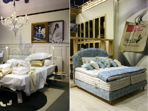 Meubelbeurs Keulen Imm Cologne 2013: Auping Royal Bed van Koninklijke Auping & Candia Strom Bed met Olijfolie Behandeling (Foto Auping & Candia Strom Bedden door DroomHome.nl)