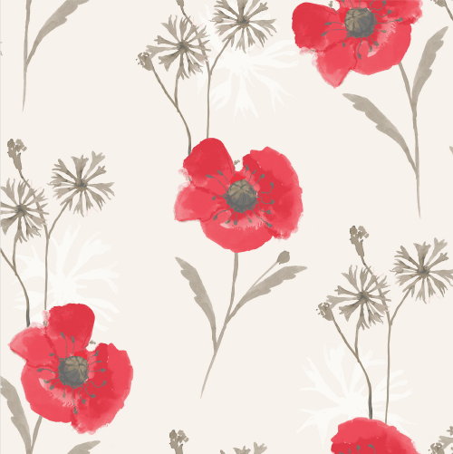 Behang Trends: Behang Collectie High Flow van Graham & Brown, Dessin Poppie – MEER Behang… (Foto Graham & Brown Wallpaper Poppie  op DroomHome.nl)