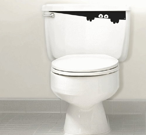 Verrassend Design Halloween Cadeaus: Toilet Monster Muursticker van Design & Art LEES MEER… (Foto Design & Art  op DroomHome.nl)