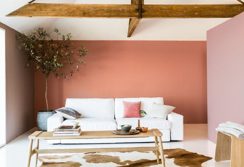 Kleur & Interieur 2015 – Flexa Kleur van het Jaar 2015: Koper Oranje  – Koper & Oranje Kleuren Passen in Landelijk Wonen, Rustieke Woonstijl en Luxe Huis Inrichting – Koper Oranje in de Woonkamer – MEER Kleur & Interieur … (Foto Flexa Verf  op DroomHome.nl)