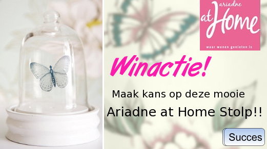 Nieuwe Winactie: Win Gratis een Ariadne at Home Stolp! – Maak kans op een Glazen Ariadne at Home Stolp met Vlinder Motief – MEER Prijsvragen & Winacties LEES MEER…  (Foto Ariadne at Home  op DroomHome.nl)