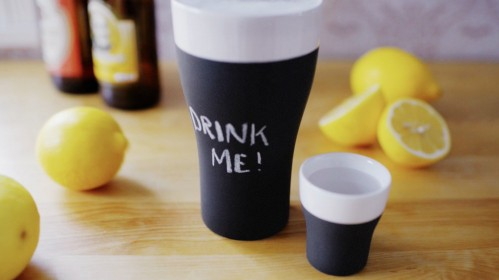 Magisso Design: Zelfkoelende Magisso Cool-ID Tumbler & Shotglass MEER Design... (Foto Magisso  op DroomHome.nl)