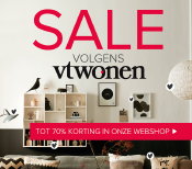 SALE bij vtwonen! Tot 70% Korting in de vtwonen Webshop met 20.000 Artikelen – Woonaccessoires & Meubelen Uitverkoop van Bekende Woonmerken! LEES MEER… (Foto Sale vtwonen.nl  op DroomHome.nl)