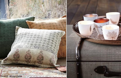 Winter Woontrend Riverdale Vagabond Vibes: Riverdale Kussens & Waxinelichthouders met Test en Quotes. (Foto Riverdale  op DroomHome.nl) 