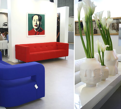 Naast Kubusbank, Jan des Bouvrie Gelderland Banken 7740 & 6111 in Rood en Blauw & Design & Kunst Collectie (Foto Woonbeurs  door DroomHome.nl)