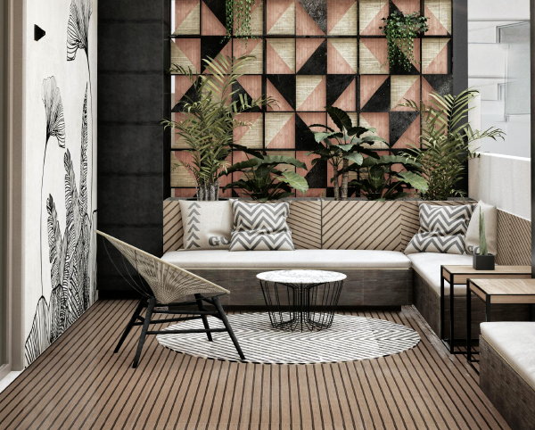 Best verkochte tuinmeubelen: design loungeset op terras (Foto: Arq Alets Alvarado, Pexels  op DroomHome.nl)