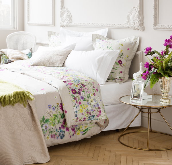 Zara Home Slaapkamer Collectie 2016: Zara Home Bloemen Broiderie Beddengoed: Dekbedovertrekken, Kussens, Lakens & Spreien. (Foto Zara Home  op DroomHome.nl)