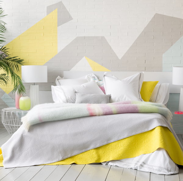 Zara Home Slaapkamer Collectie 2016: Zara Home Geel, Grijs en Wit Beddengoed: Dekbedovertrekken, Kussens, Lakens & Quilt. (Foto Zara Home  op DroomHome.nl)