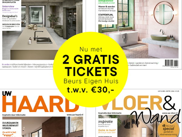 Gratis 2 Beurs Eigen Huis kaarten bij UW Woonmagazines! (Foto: UW Woonmagazine  op DroomHome.nl)