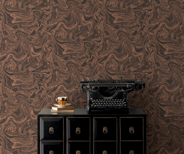 Behang Trends: Behang met Marmer Effect. (Foto Graham & Brown Wallpaper Marble op DroomHome.nl)