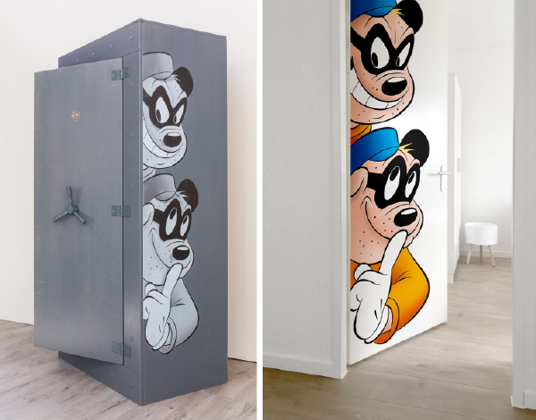 Kinderkamer Trend: Donald Duck Wooncollectie als de Zware Jongens Deurposters en Kluis Kast. (Foto Donald Duck Weekblad  op DroomHome.nl)