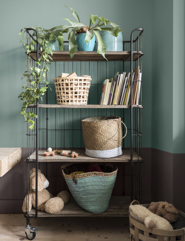 Flexa Interieur Kleurtrend 2018: The Inviting Home in Roze, Grijs, Blauw, Naturel en Zeegroene Kleuren Muurverf. (Foto Flexa  op DroomHome.nl)